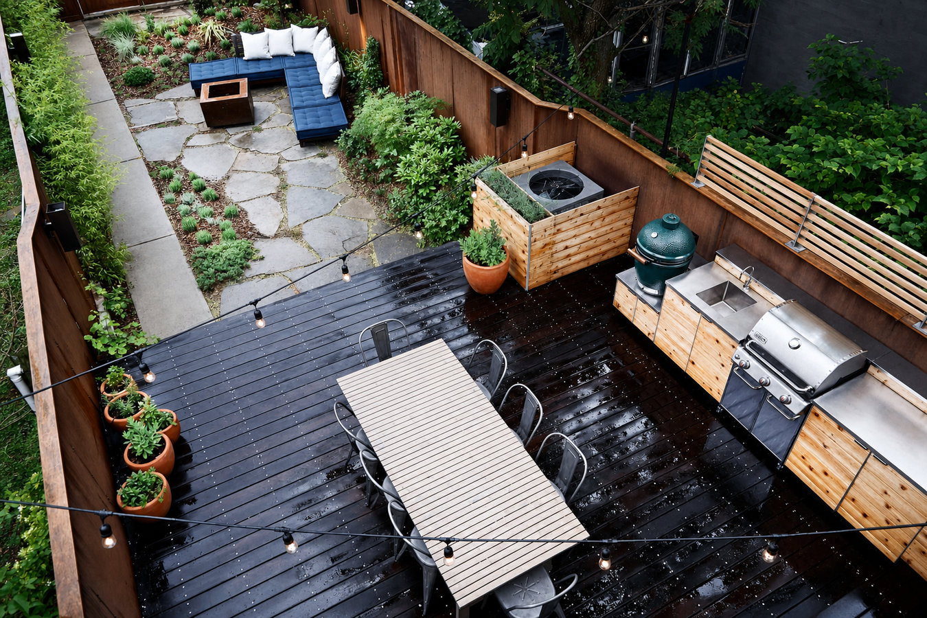 Outdoor kitchen decks